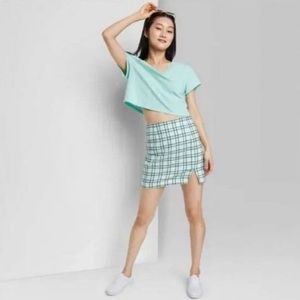 Wild Fable Plaid Green Skirt